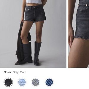 Levi's Women's Jean Shorts - Dark Gray